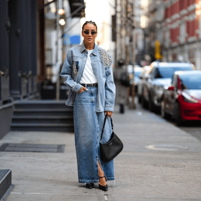 Denim Maxi Skirt